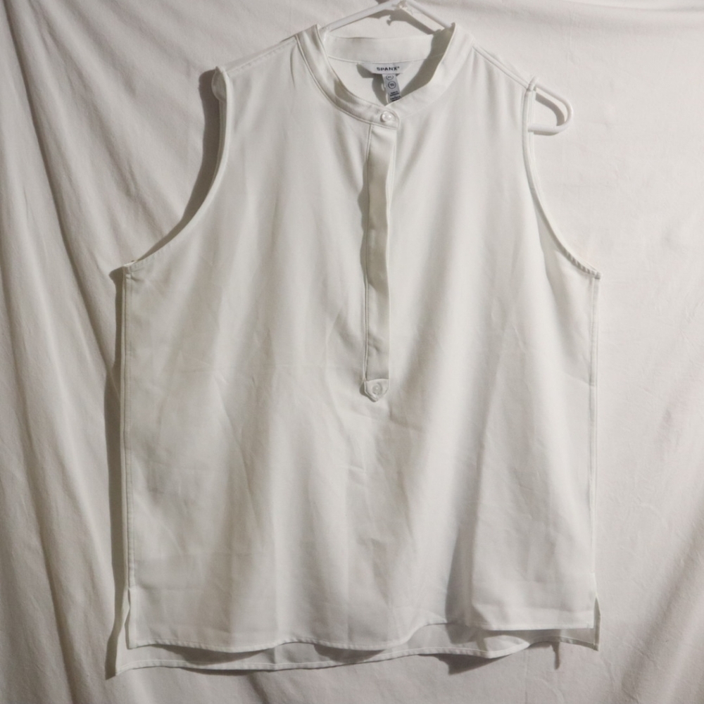 Spank White Sleeveless Top 21061R - Picture 3 of 11